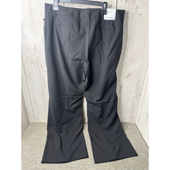 Calvin Klein Womens Classic Fit Black Trousers Pants 14  Relaxed Hip & Thighs - Picture 2 of 9